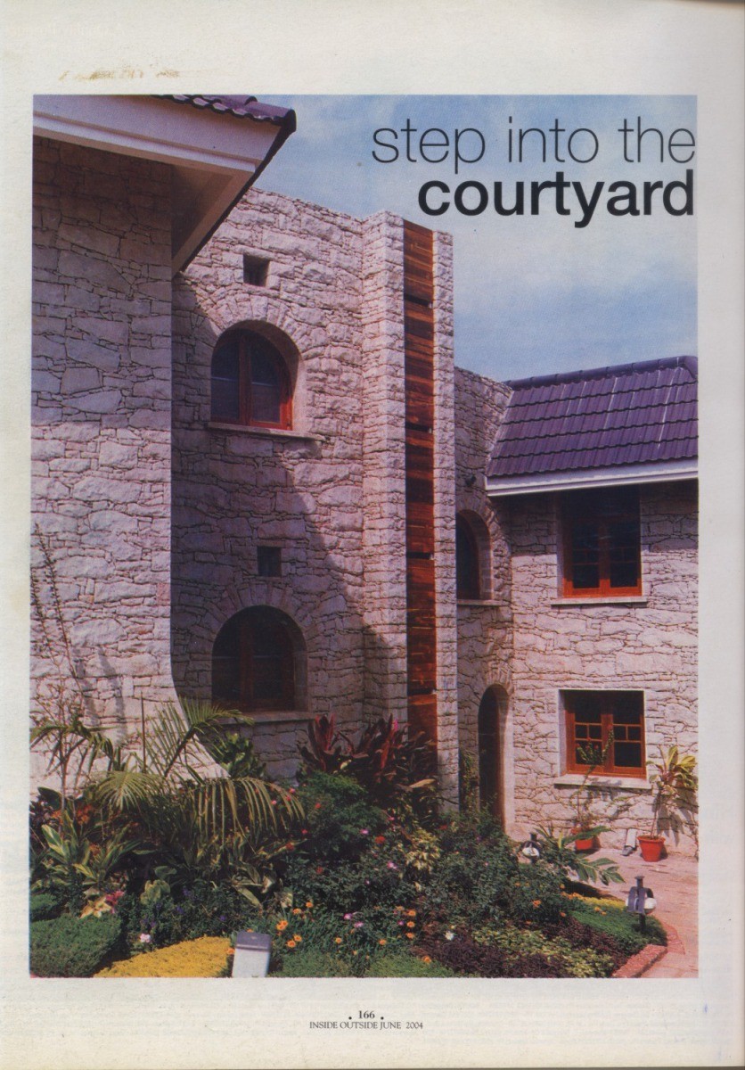 step into the courtyard